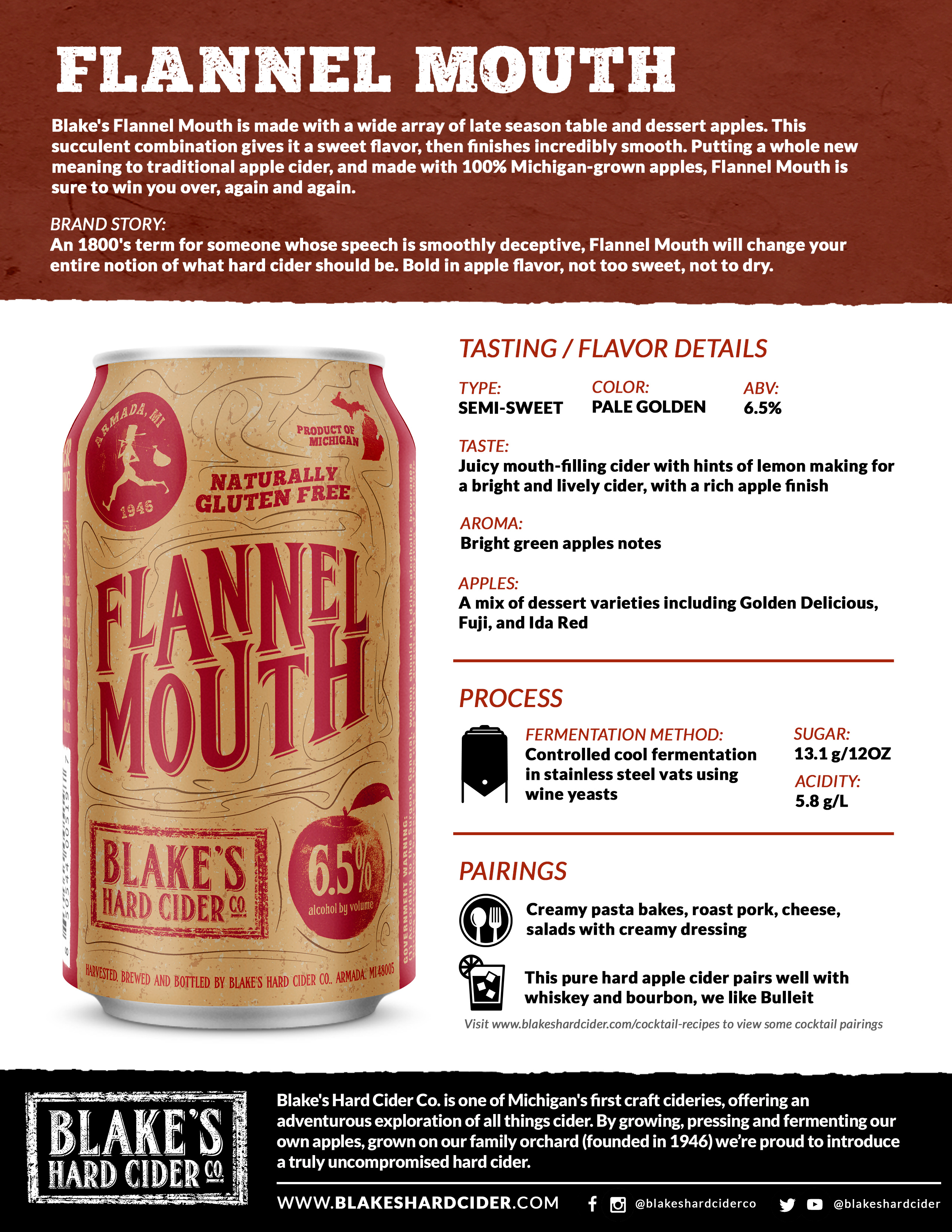 Blake's Hard Cider Co - Flannel Mouth Hard Cider - Friar Tuck